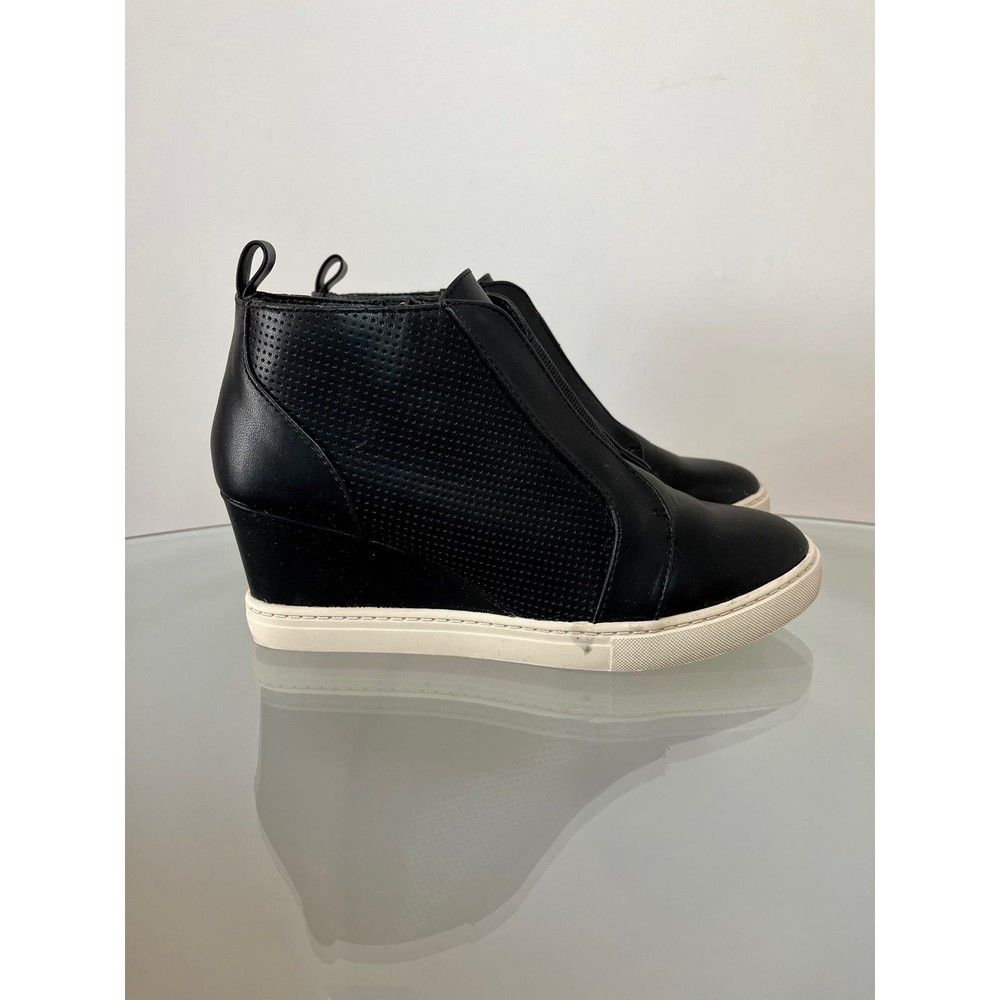 Black Ankle Wedge Booties